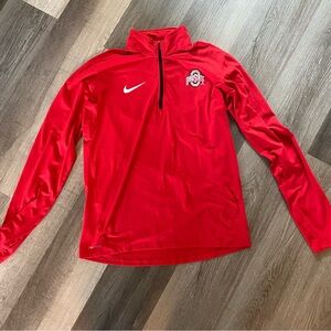 Nike Ohio State Football Quarter Zip Men’s Medium Red VERY NICE